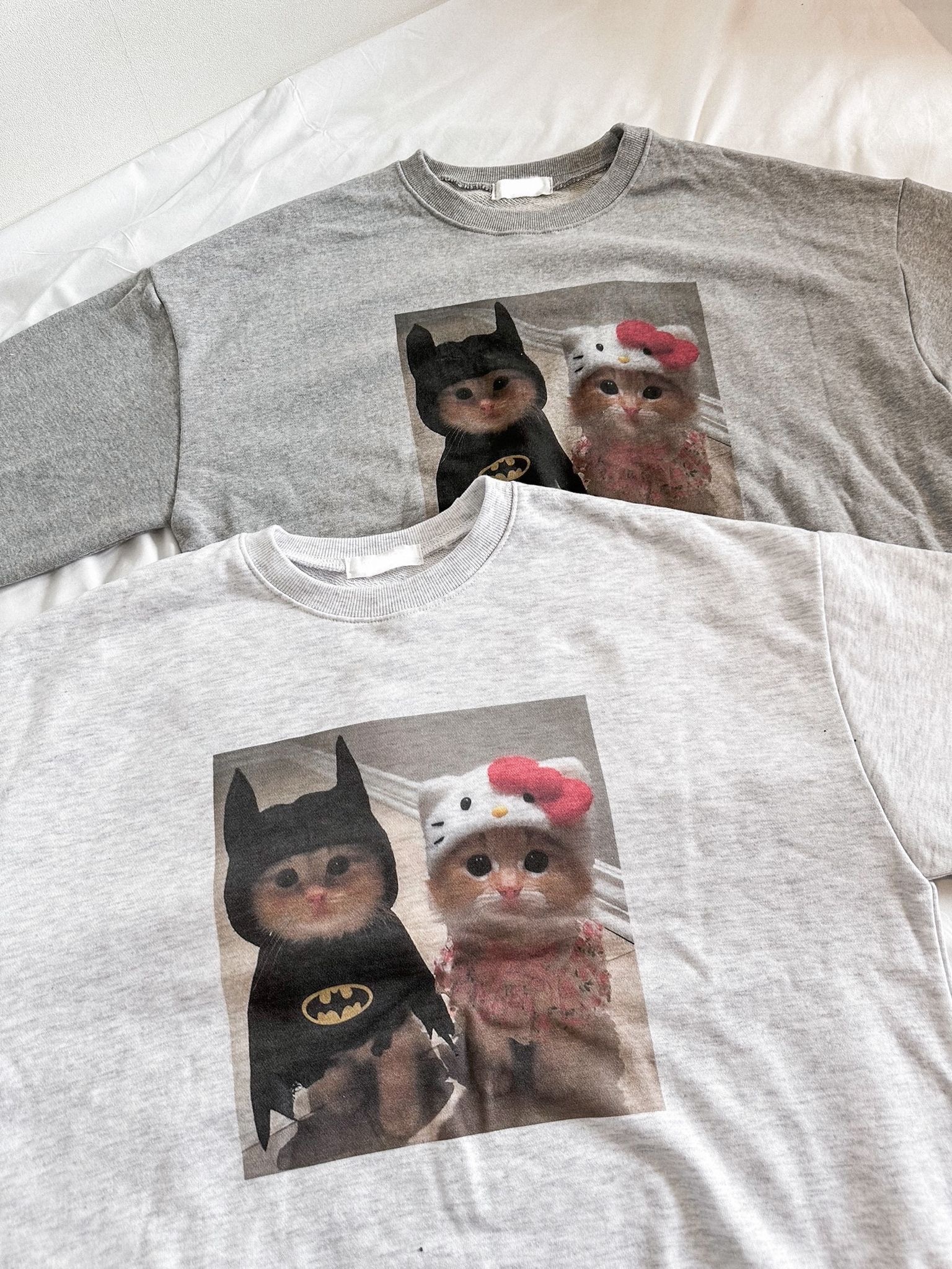 Batman Cat & Hello Kitty Sweater