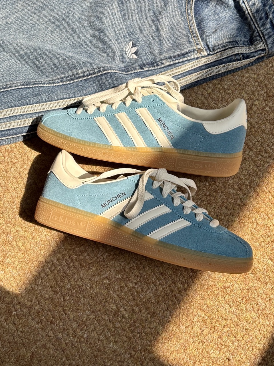 ADIDAS ORIGINALS MUENCHEN 奶油天空藍 復古藍 奶油白 米白 焦糖底 女鞋 JS3991 / 調貨