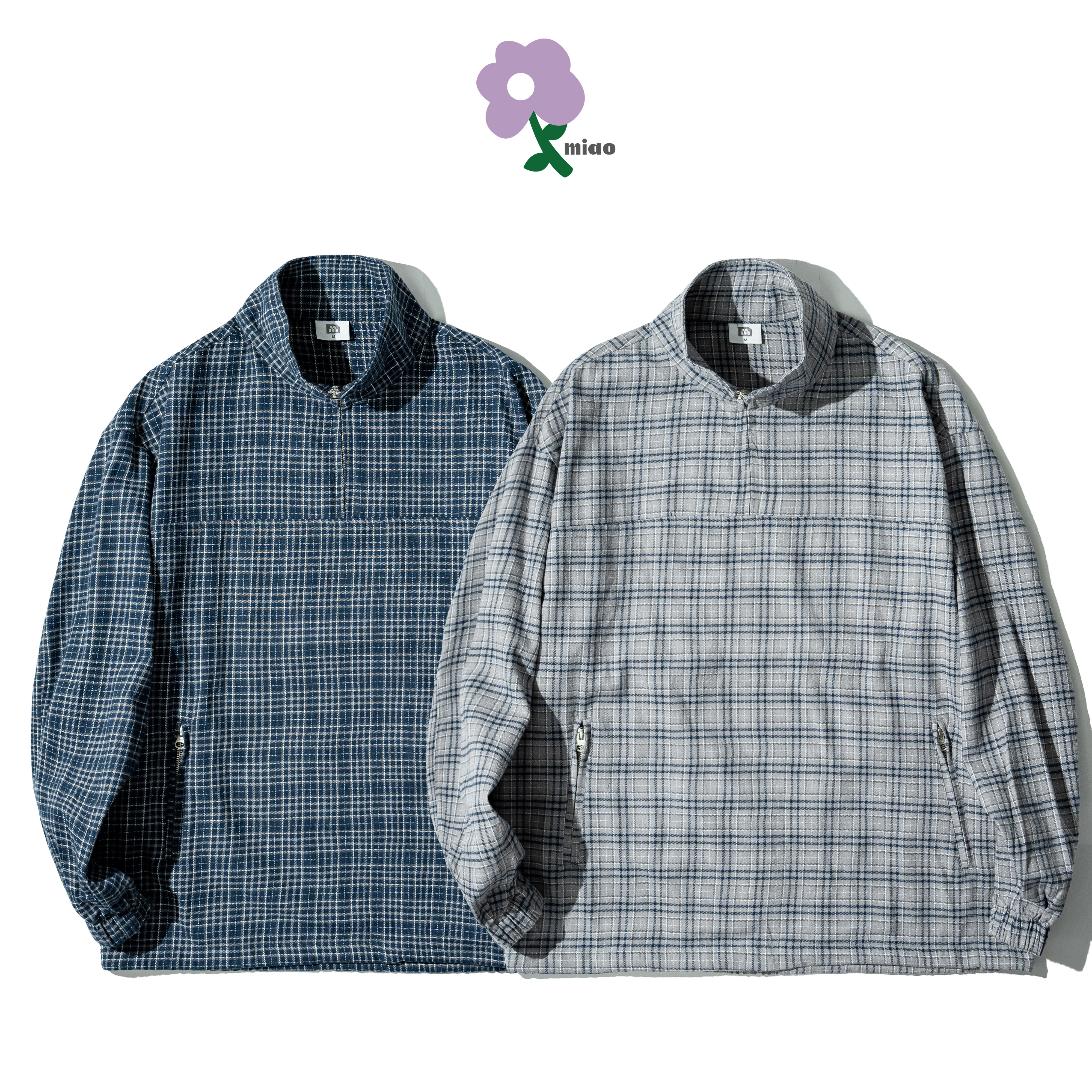 AGILITY MIAO Plaid Half-Zip Pullover 格紋 半拉鏈上衣 [M-HZ1]