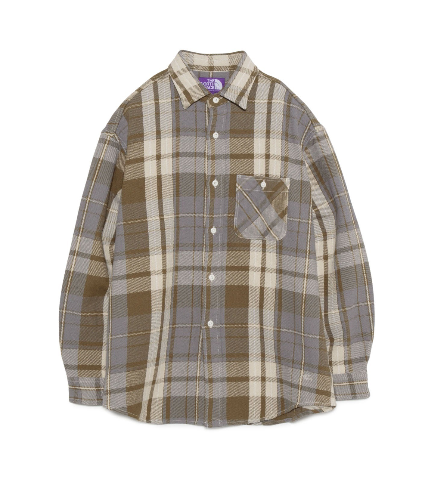 預購┃日本 TNF 紫標 Flannel Plaid Field Shirt 法蘭絨 格紋 襯衫