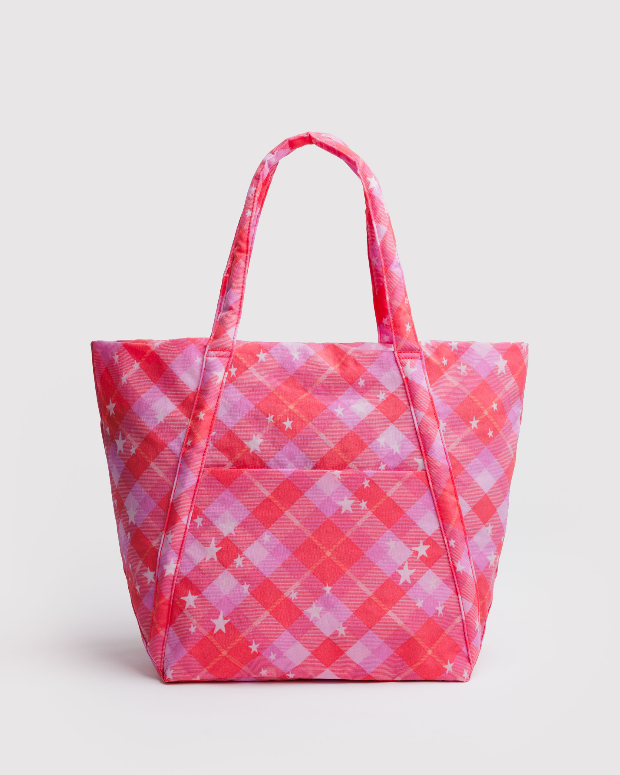 Cloud Bag - Pink Star Plaid｜BAGGU