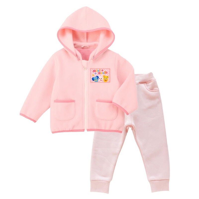 𝐌𝐢𝐤𝐢 𝐇𝐨𝐮𝐬𝐞 熊兔徽章搖粒絨帽外套 (帽可拆)