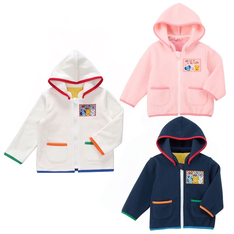 𝐌𝐢𝐤𝐢 𝐇𝐨𝐮𝐬𝐞 熊兔徽章搖粒絨帽外套 (帽可拆)