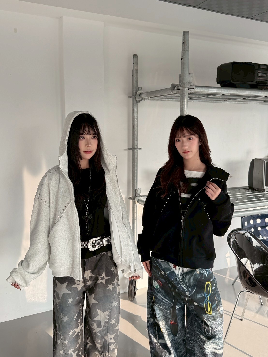 就選這件👌🏻 重工卯釘 連帽棉外套 2colors