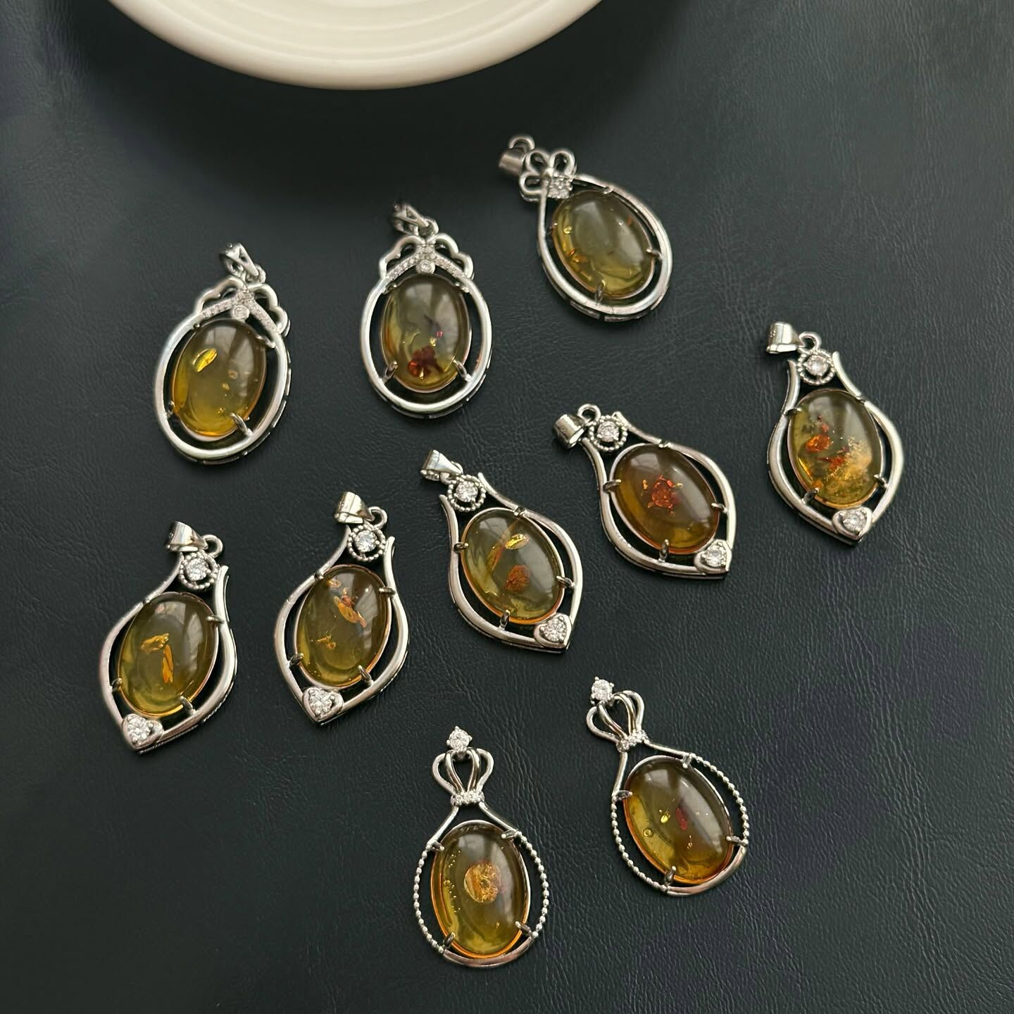 [原石] 琥珀 / 花珀 項鏈吊墜