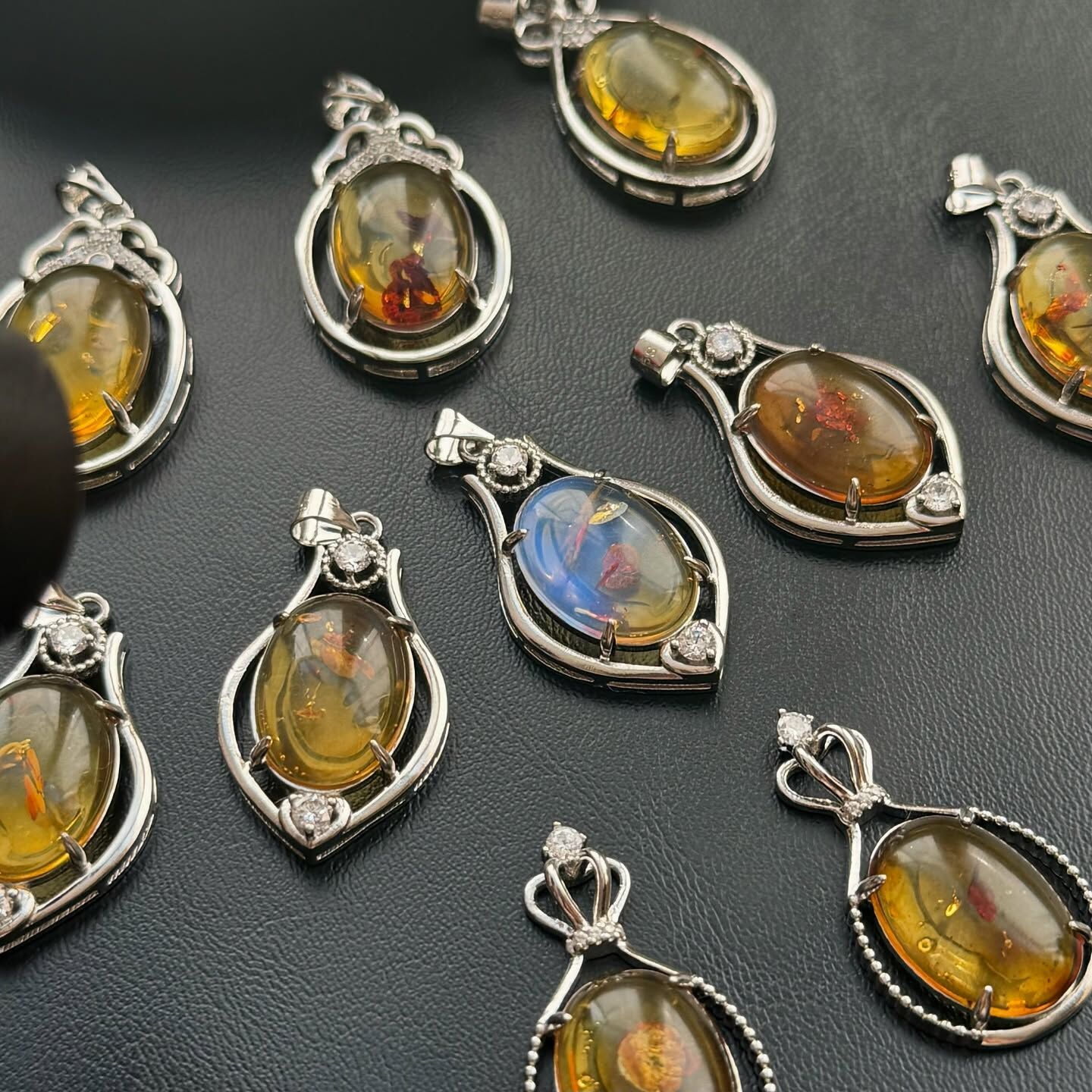 [原石] 琥珀 / 花珀 項鏈吊墜