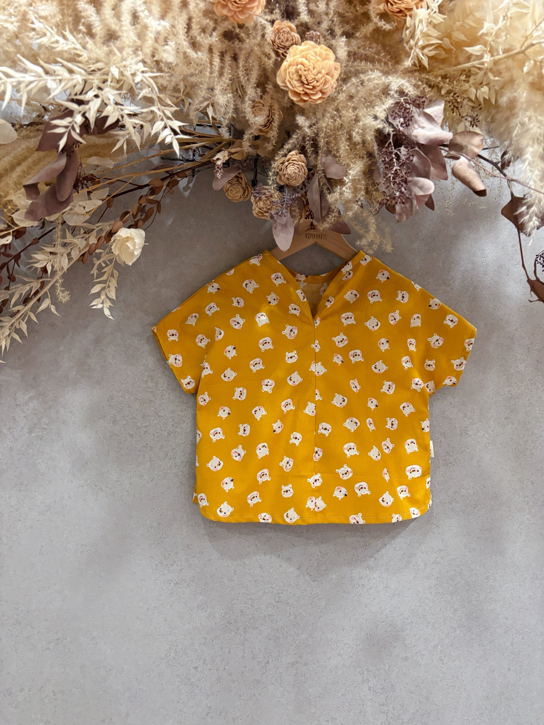 黃維尼頭像 V領短袖上衣(100)