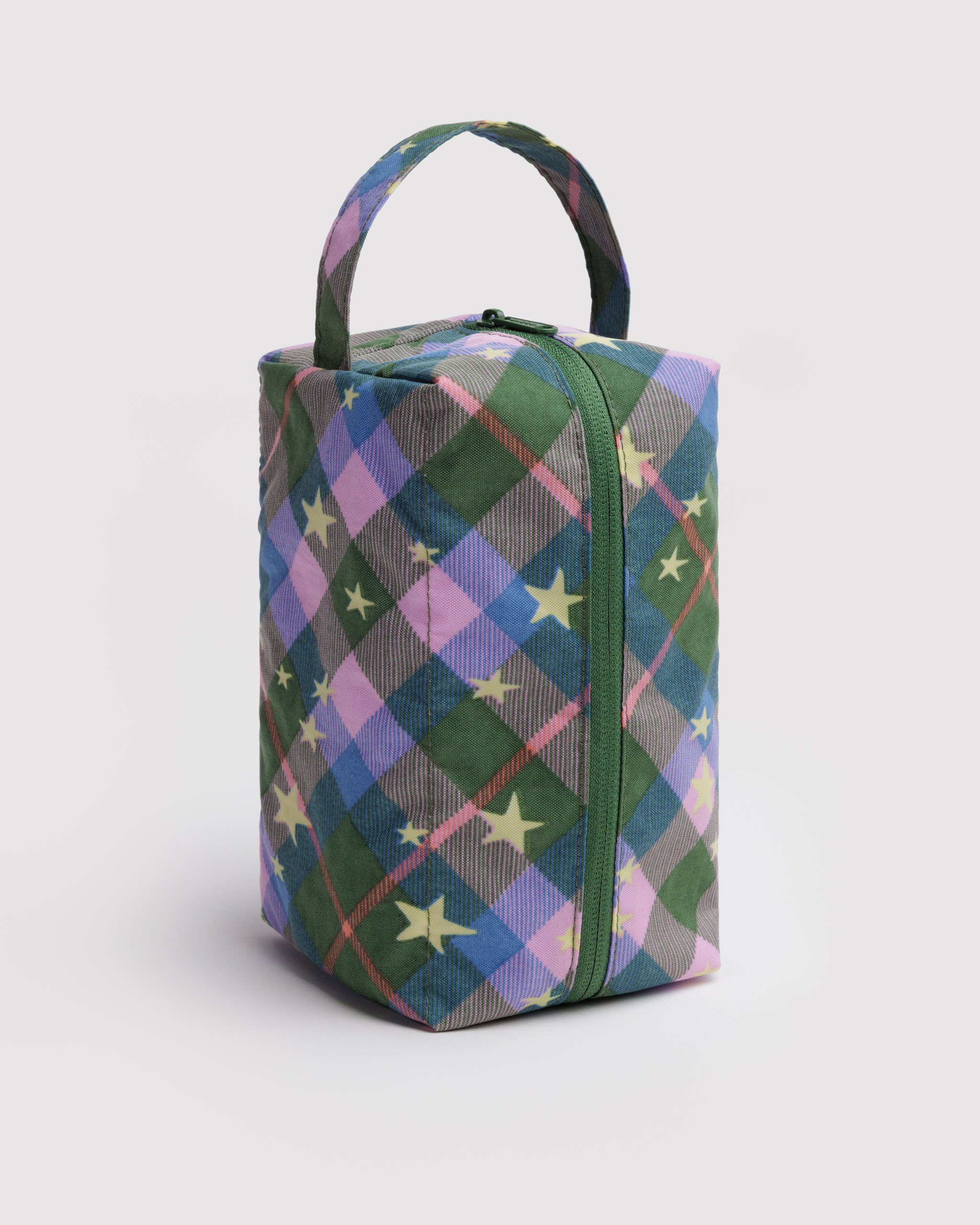 Dopp Kit - Green Star Plaid｜BAGGU