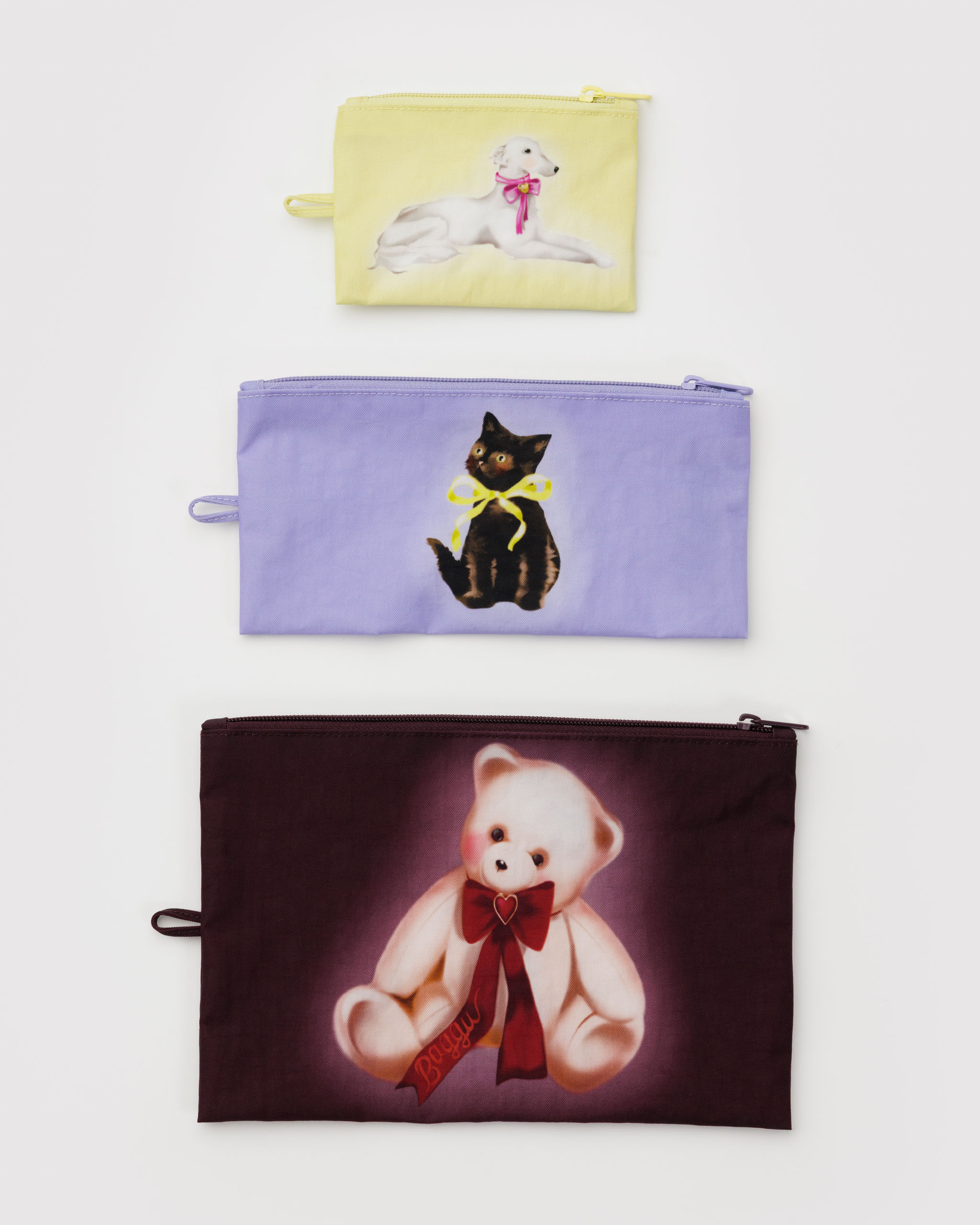 Flat Pouch Set - Fancy Animals｜BAGGU