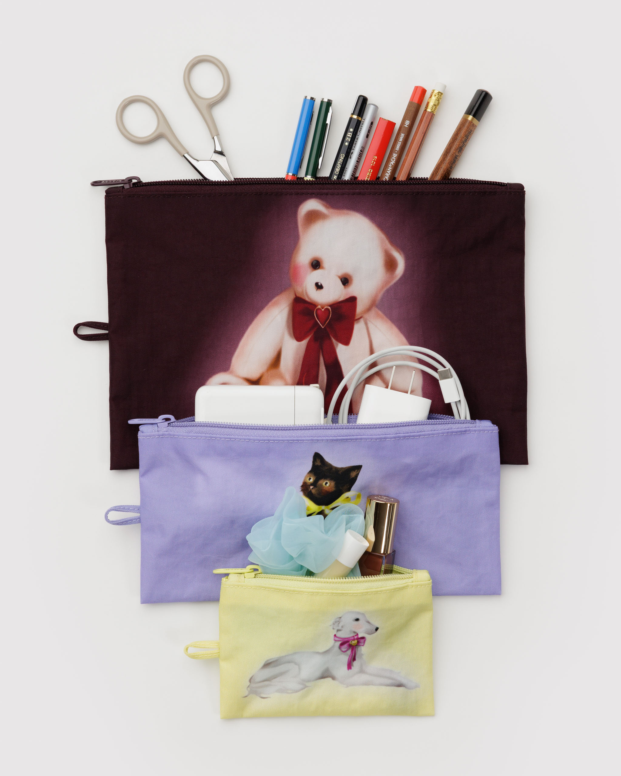 Flat Pouch Set - Fancy Animals｜BAGGU