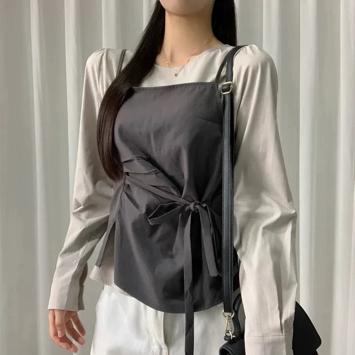 側綁結吊帶兩件SET/二色