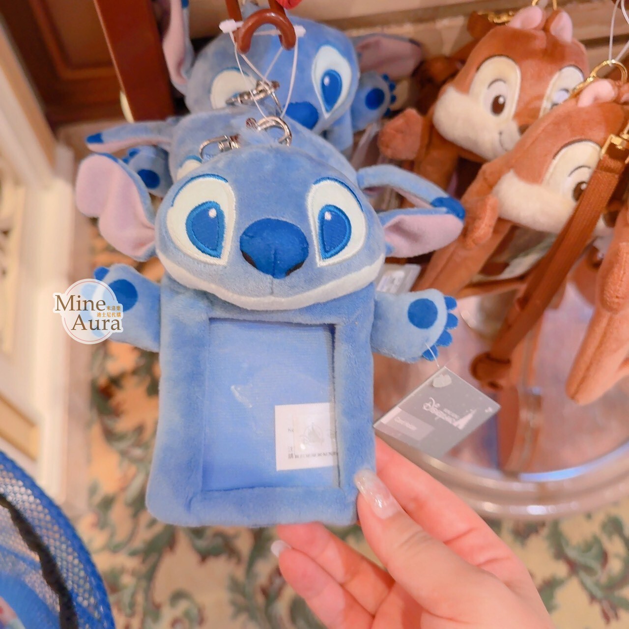 史迪奇 Stitch 絨毛 造型 票卡夾 掛繩 小包 星際寶貝 Lilo & Stitch -香港迪士尼樂園