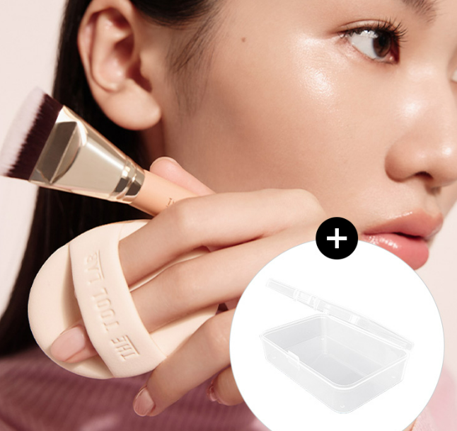 韓國代購The tool lab 單粉撲＋粉底刷組合（送盒）