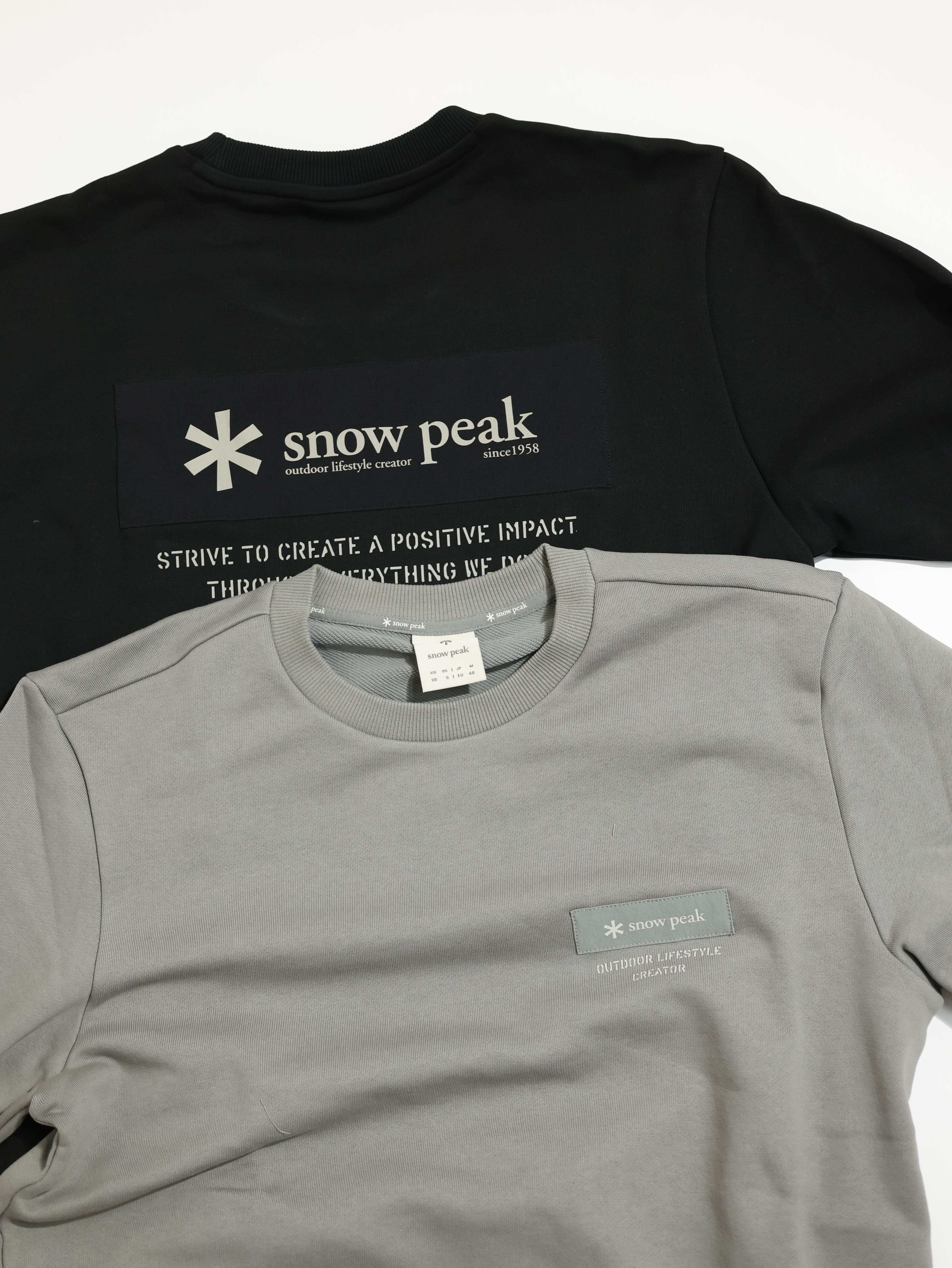 SNOW PEAK 中性款 織物貼布運動衫 SKS25FMFHT24