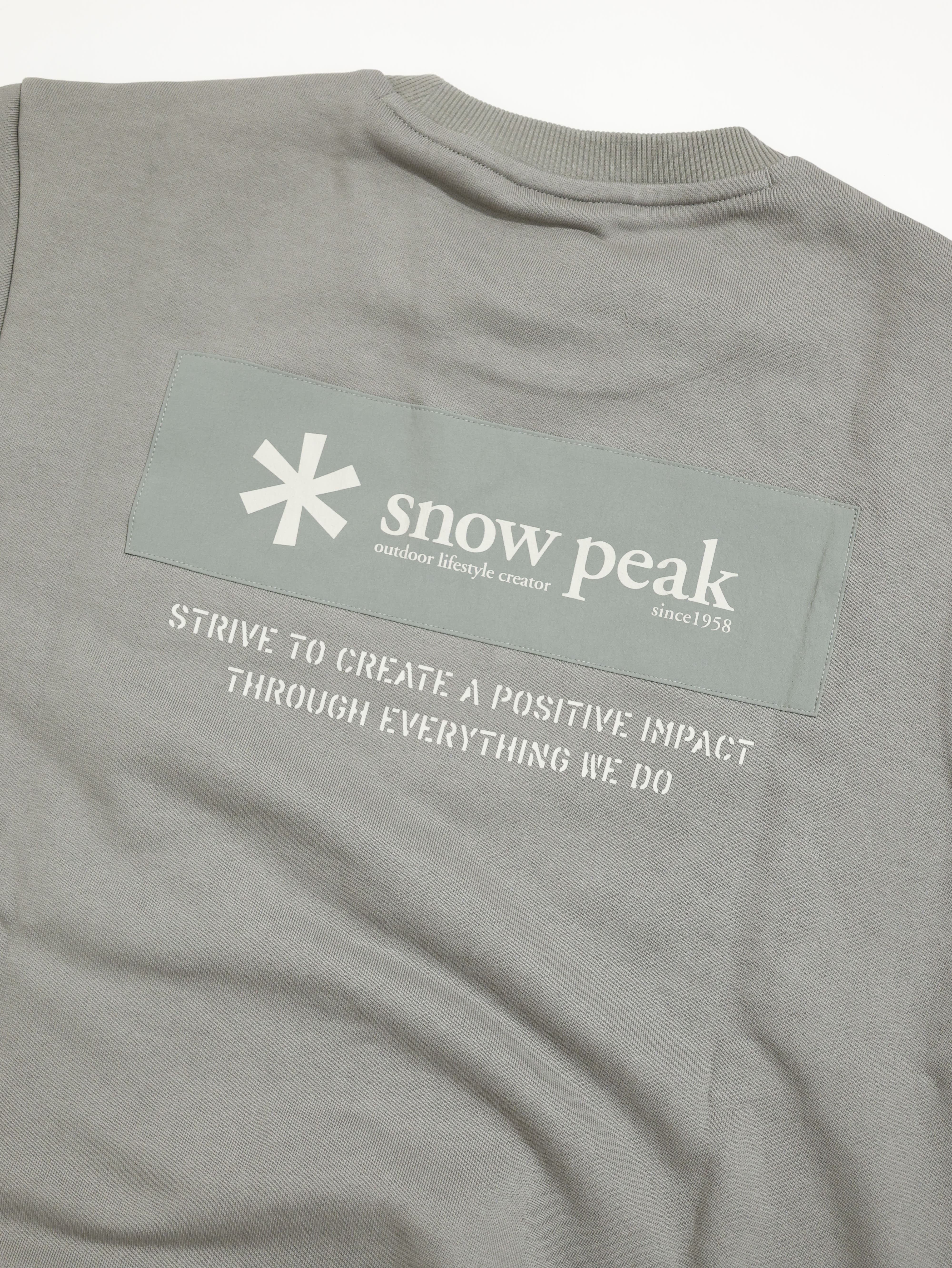 SNOW PEAK 中性款 織物貼布運動衫 SKS25FMFHT24
