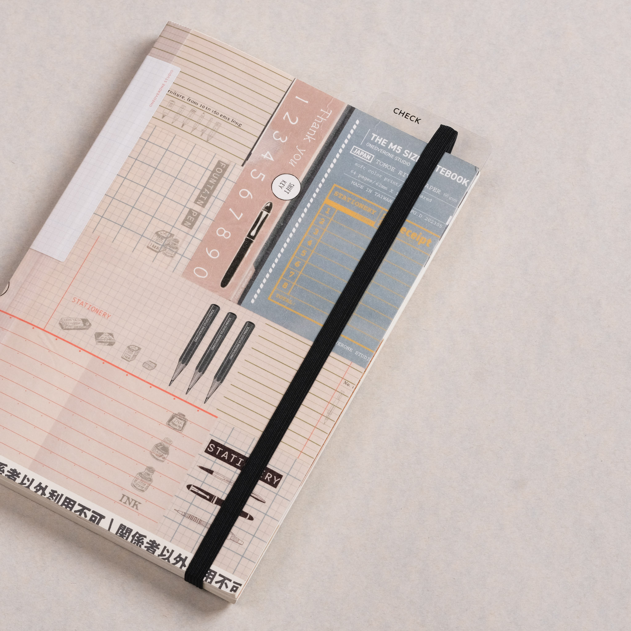 isshoni 綁書帶 附袋墊板式的書籤/ DAIGO / JAPAN