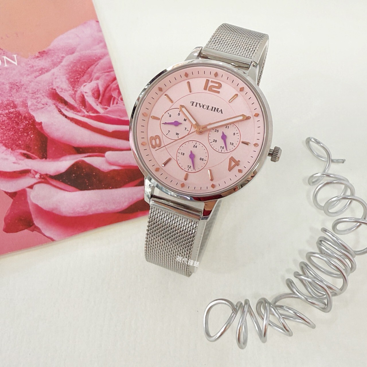 【TIVOLINA 小紅帽】品味氣質三眼女錶 MAW7008-PP 37mm  現代鐘錶