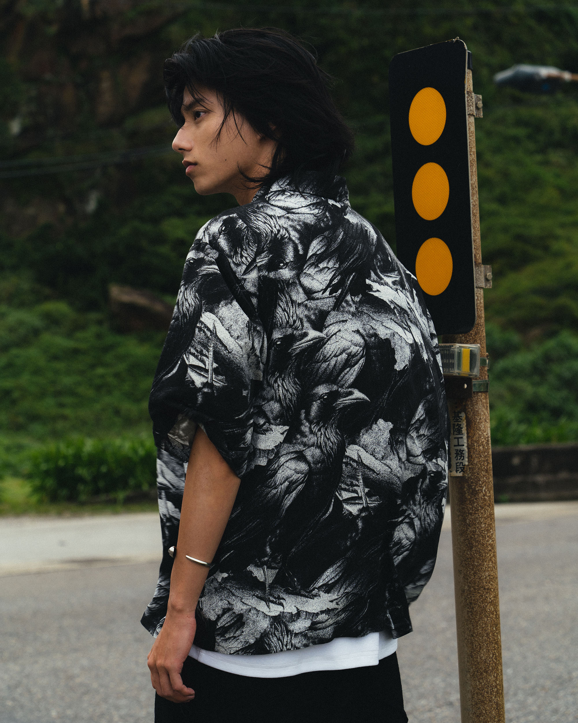 IDEALISM IDE Crow Shirt 烏鴉 襯衫 黑白