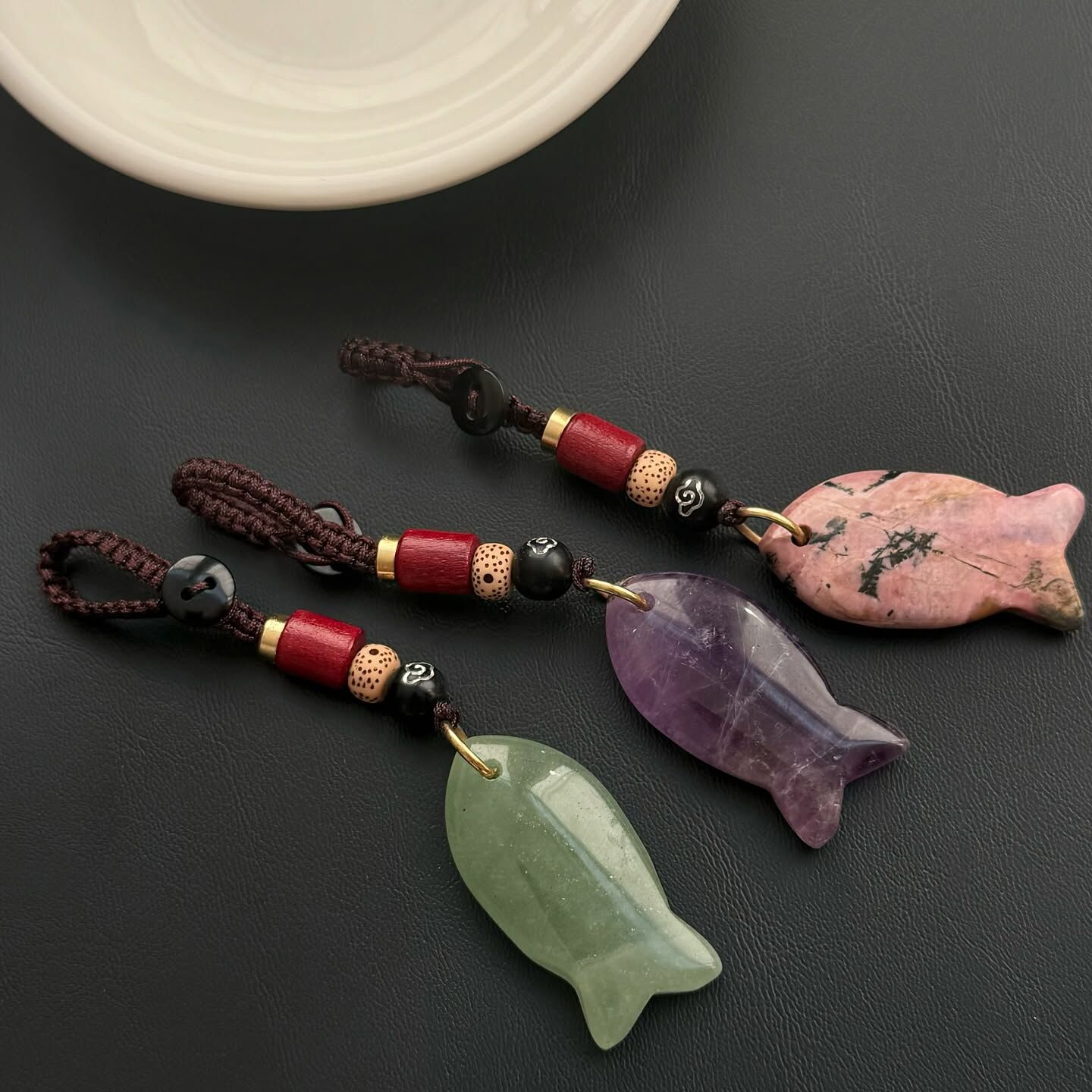 [原石] 水晶鑰匙圈 年年有魚