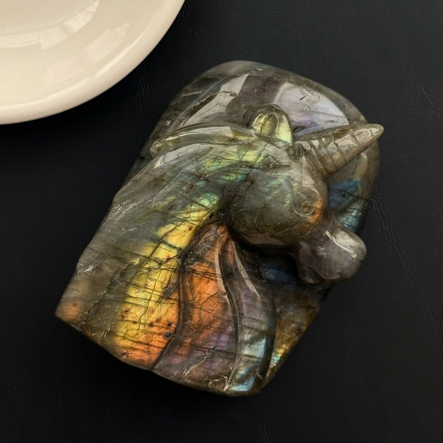 [原石] 拉長石 獨角獸 水晶擺件