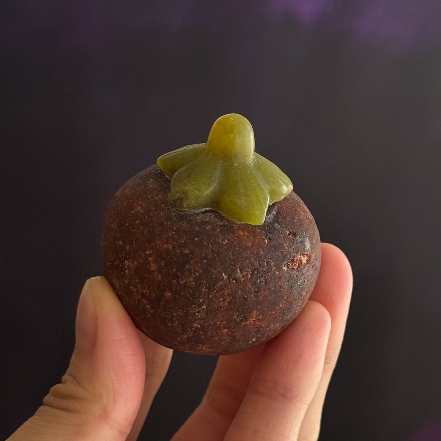 [原石] 草莓晶+岫玉 百香果