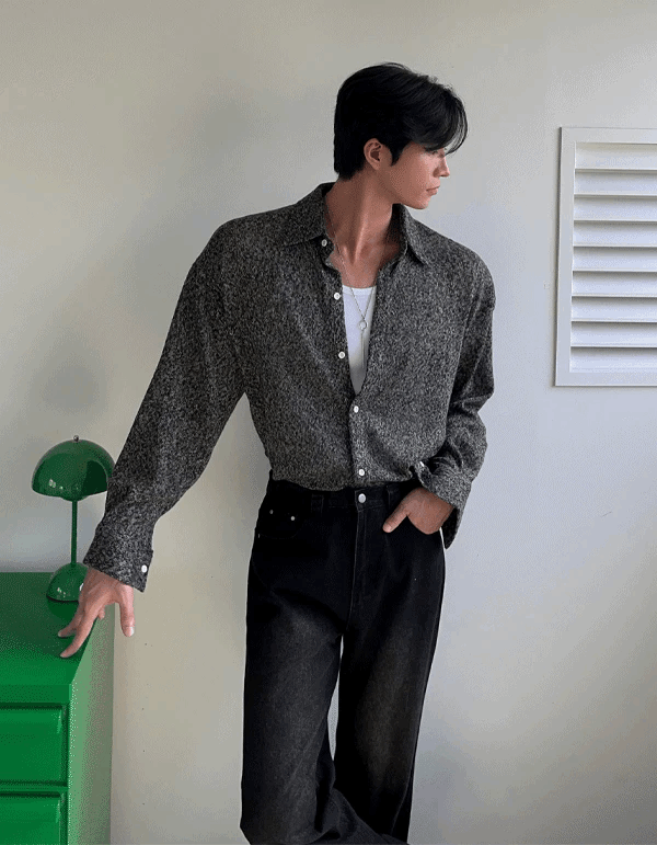 巴生雪花針織襯衫