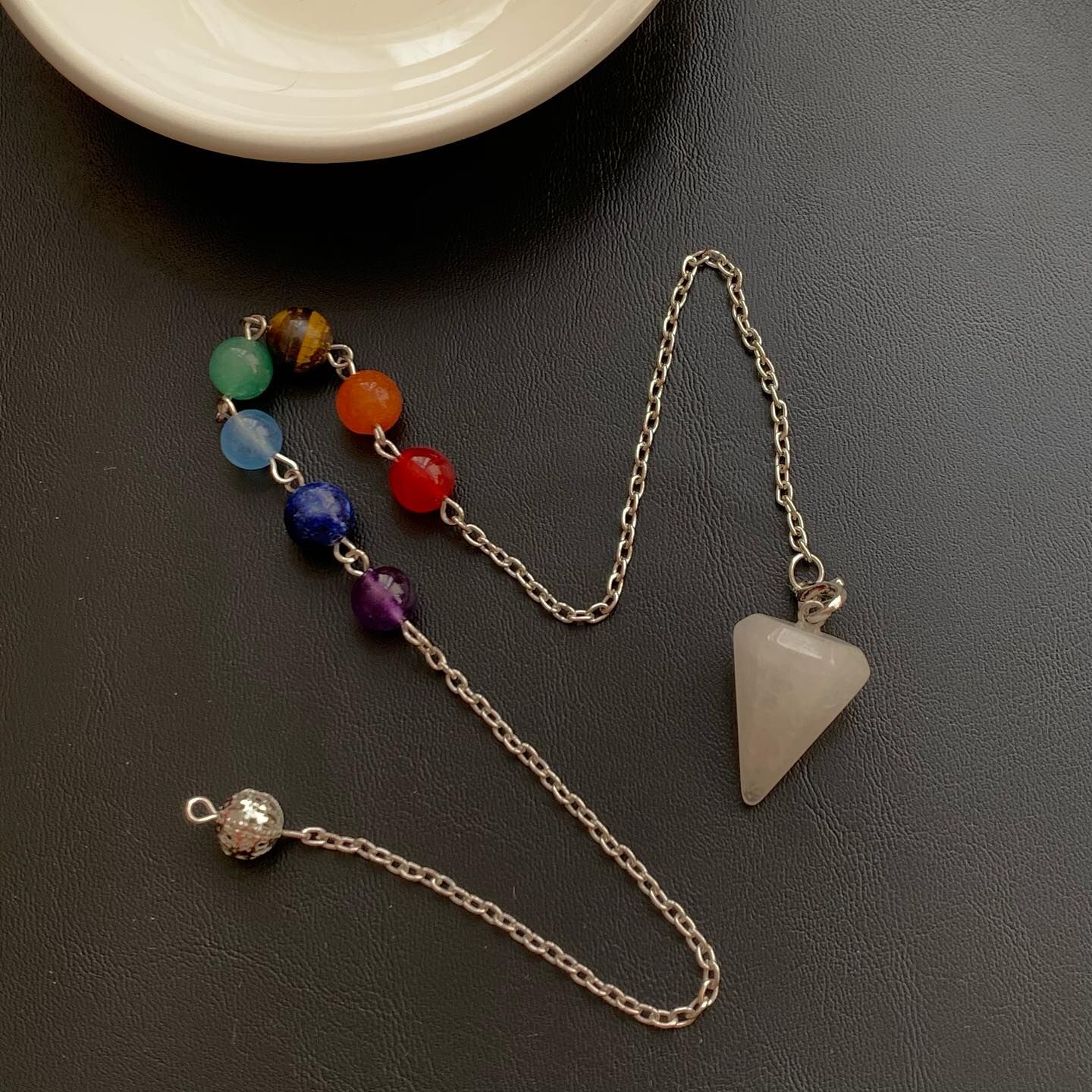 [原石] 白水晶 / 七脈輪靈擺 水晶靈擺