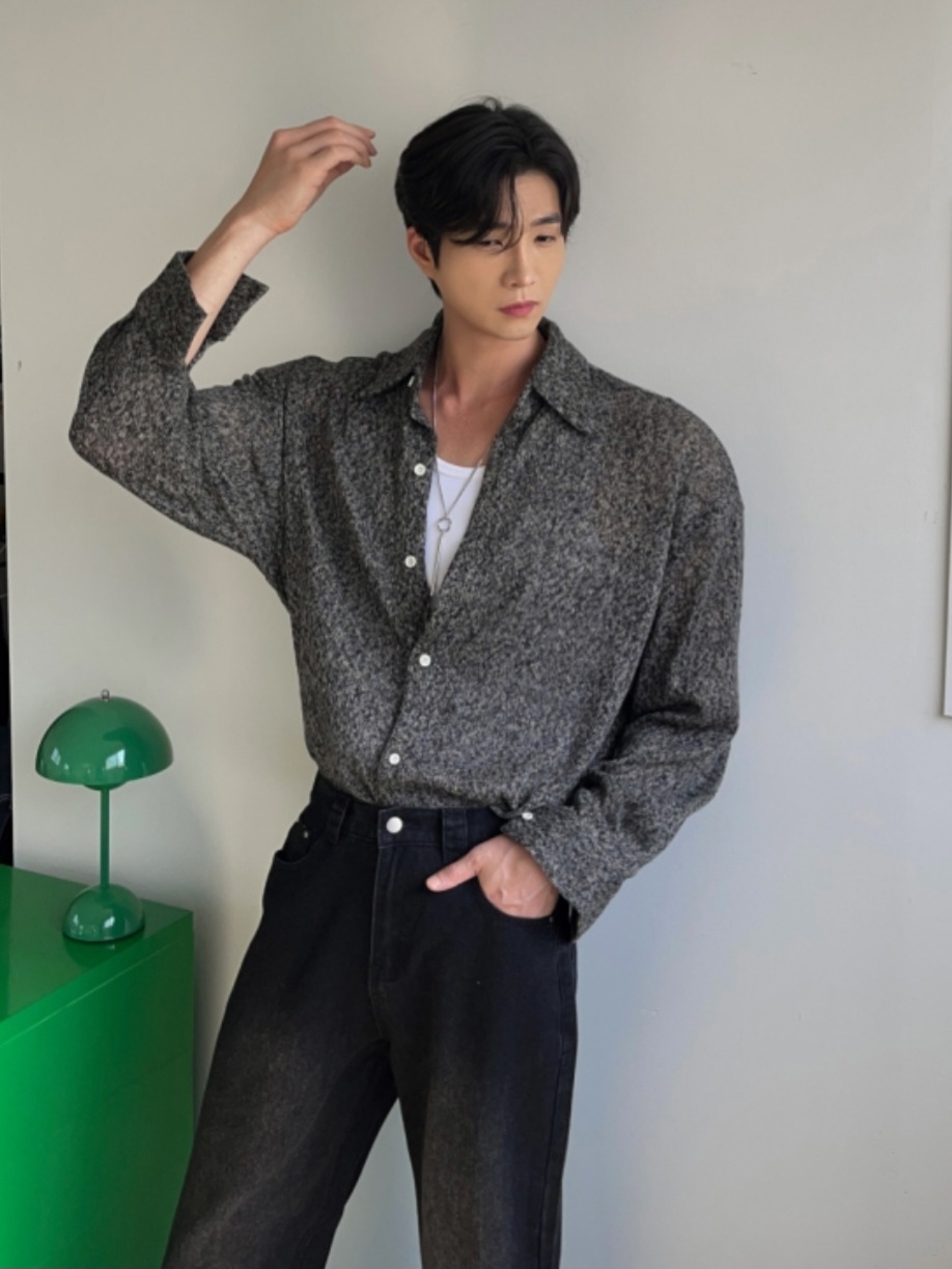 巴生雪花針織襯衫