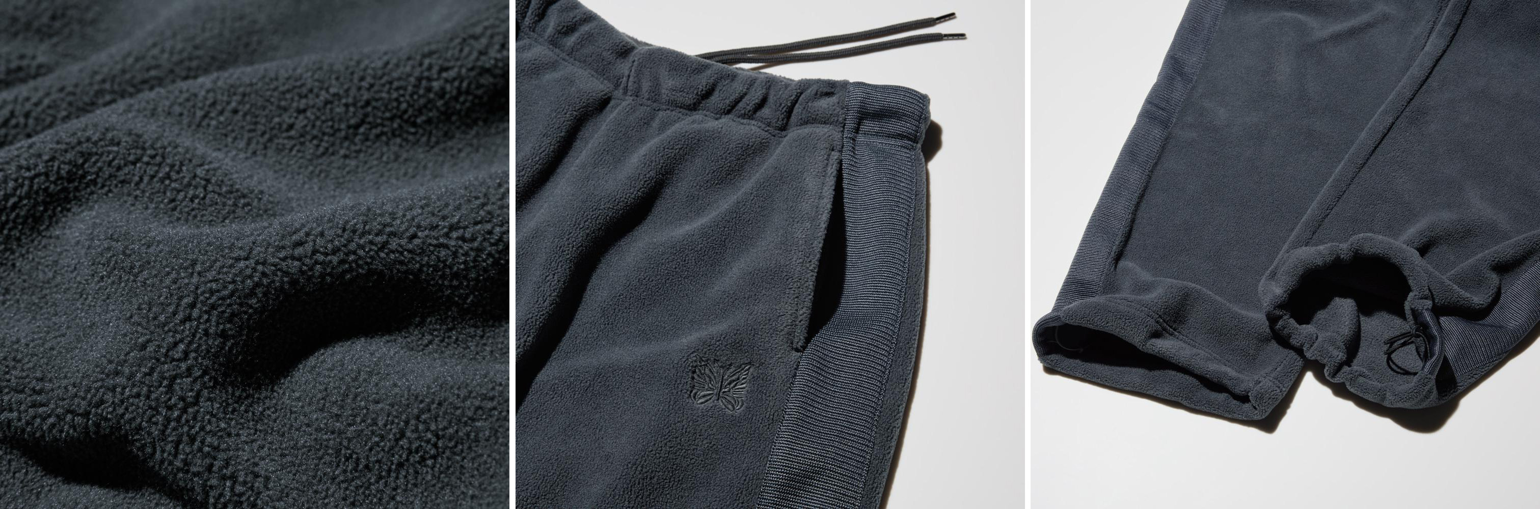 Uniqlo x Needles 刷毛寬褲