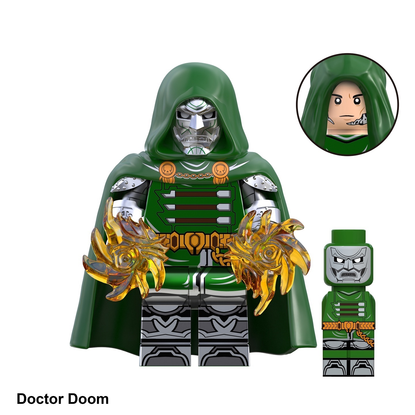 The Fantastic Four Doctor Doom Custom Minifigures Minifigs Fit Lego TV6213 TV1106