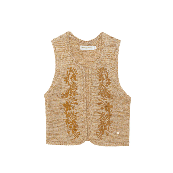 1LP1018-016 LA PETITE ETOILE Meline Vest Beige #MELINE-M232522J4A/13-BEIGE (C-EU-E)