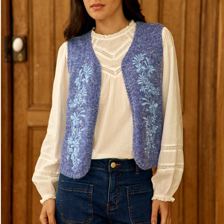 1LP1018-017 LA PETITE ETOILE Meline Vest Blue #MELINE-M232522J4A/20-BLEU (C-EU-E)