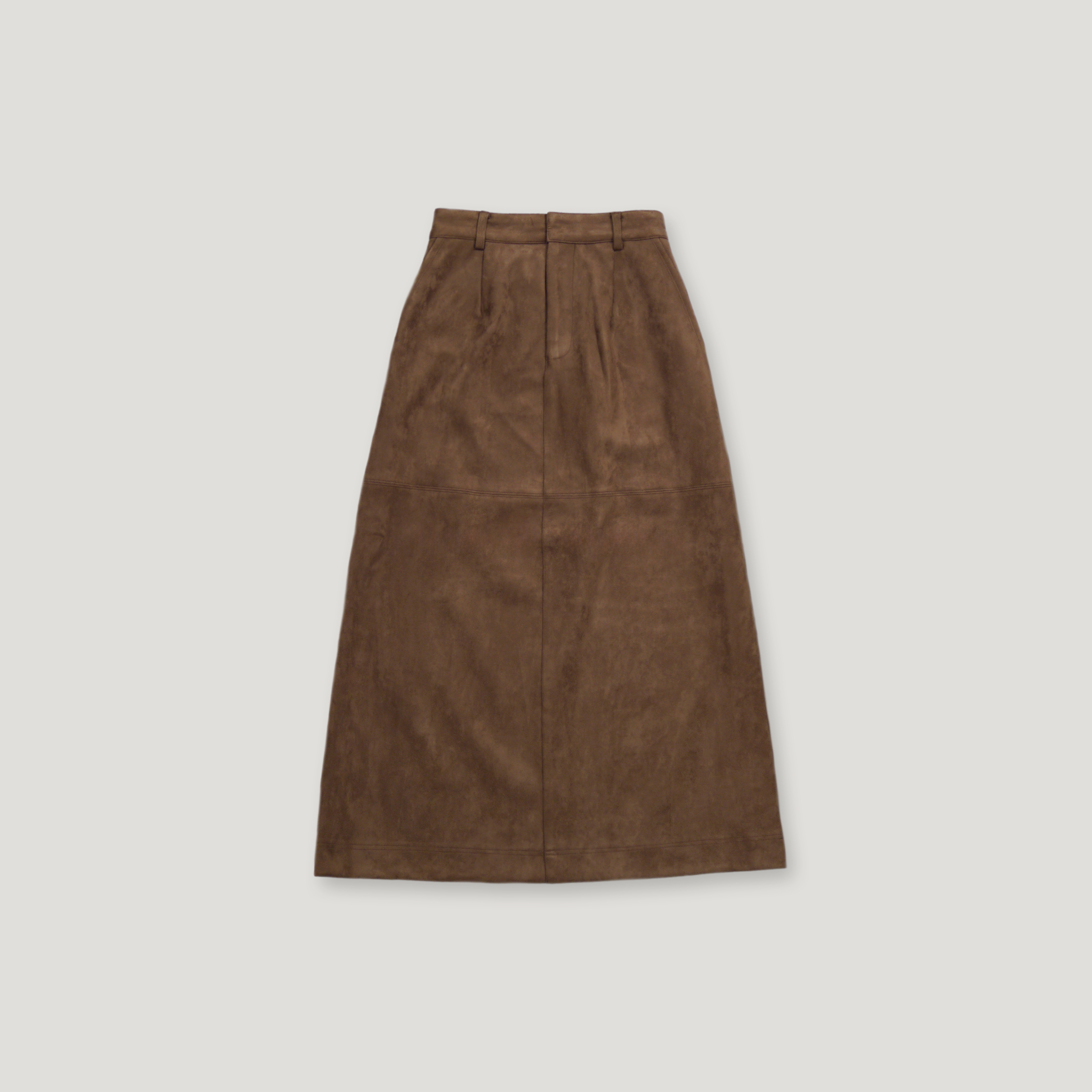 J.P.L. 高腰裁線麂絨圓裙╭ 2色 ╮