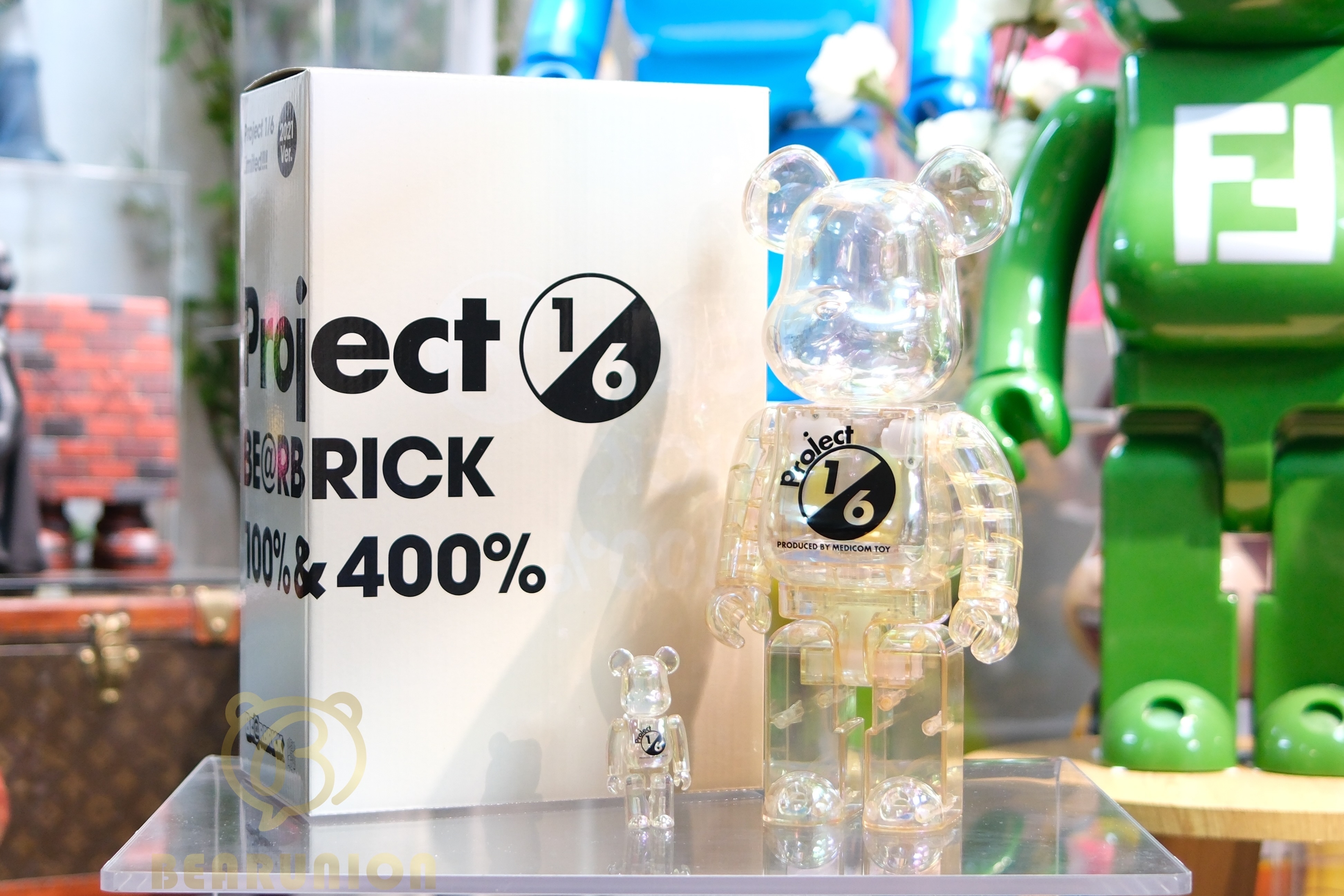 🥇現貨🥇Bearbrick 400%100% Project 1/6  CLEAR CHROME