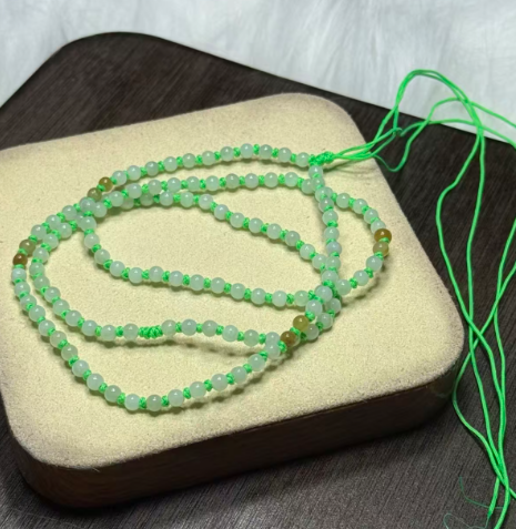 251016 - D33 3mm+A貨翡翠編織繩長頸鏈 (11月中到貨）