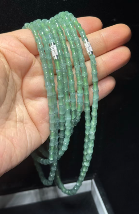 251016 - D35 極品且末藍翡翠竹節長頸鏈 (11月中到貨）