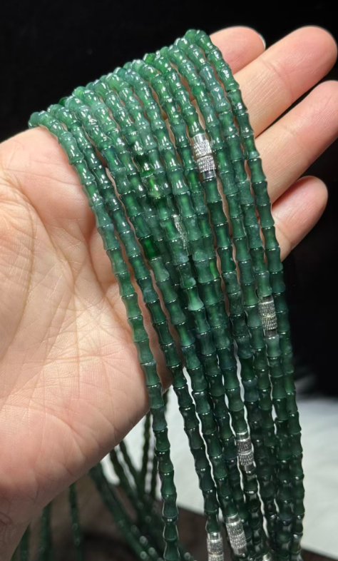 251016 - D36 極品辣陽綠翡翠竹節長頸鏈 (11月中到貨）