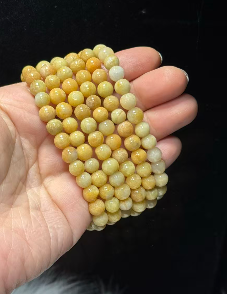 251016 - D46 7mm+天然A貨黃翡翠手串(11月中到貨）（微瑕疵不退不換）