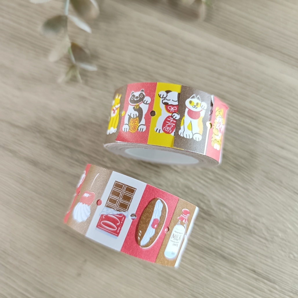 OURS森林好朋友．招福小隊/午茶片刻 標籤貼紙 2款綜合分裝(各48張)   無整捲