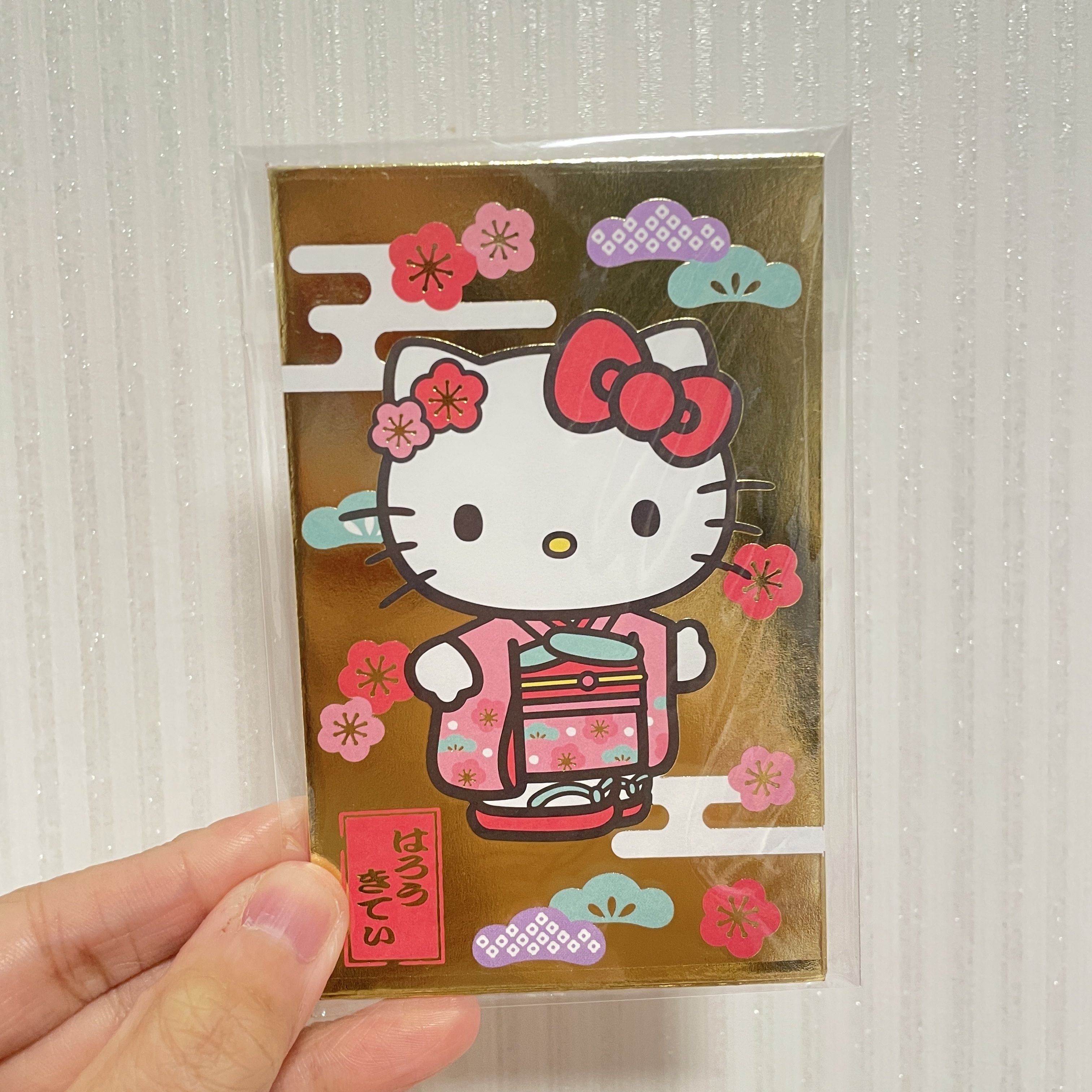 【早鳥優惠】JP Hello Kitty 和服利是封 短 3枚 金 3088 TK251016