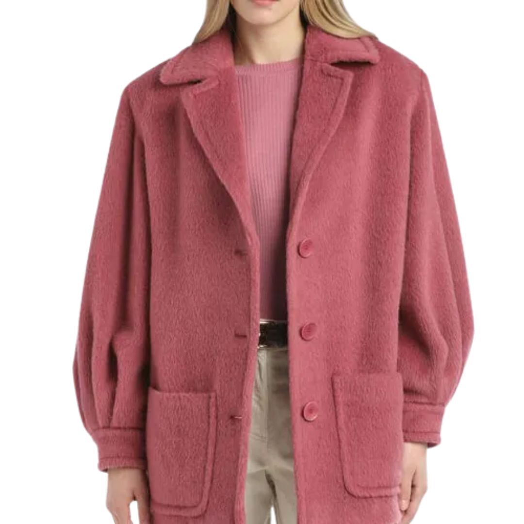 1LS1015-023 LUISA SPAGNOLI Scaltrezza Wool and Alpaca Peacoat Pink #542304.0339 (C-EU-E)