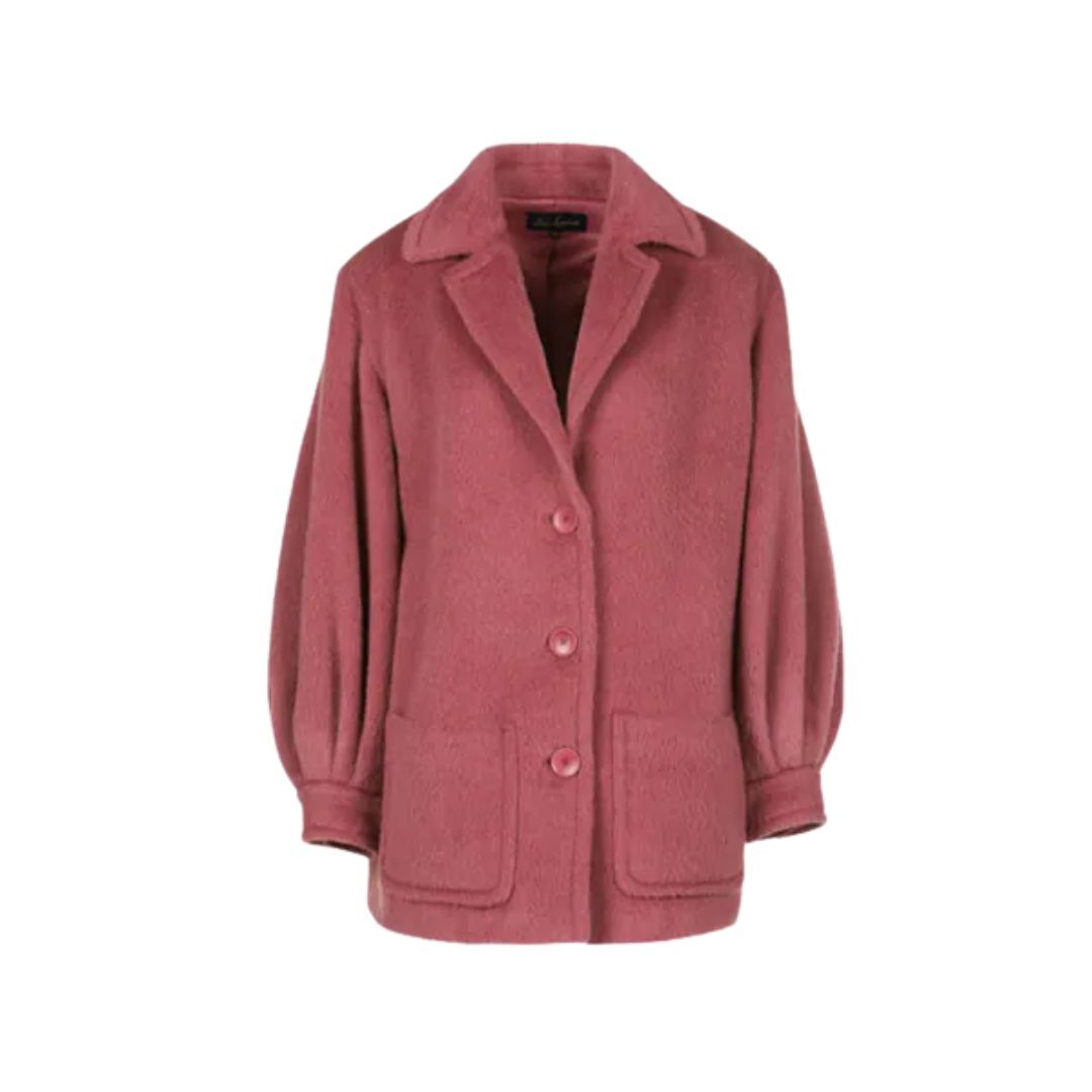 1LS1015-023 LUISA SPAGNOLI Scaltrezza Wool and Alpaca Peacoat Pink #542304.0339 (C-EU-E)