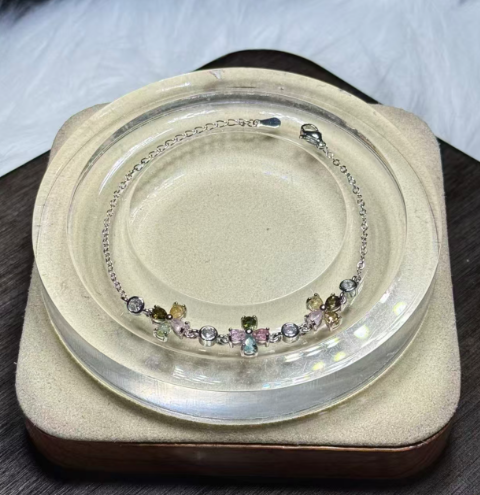 251016 - D98 彩碧璽半銀手鏈 - 四葉草款(11月中到貨）