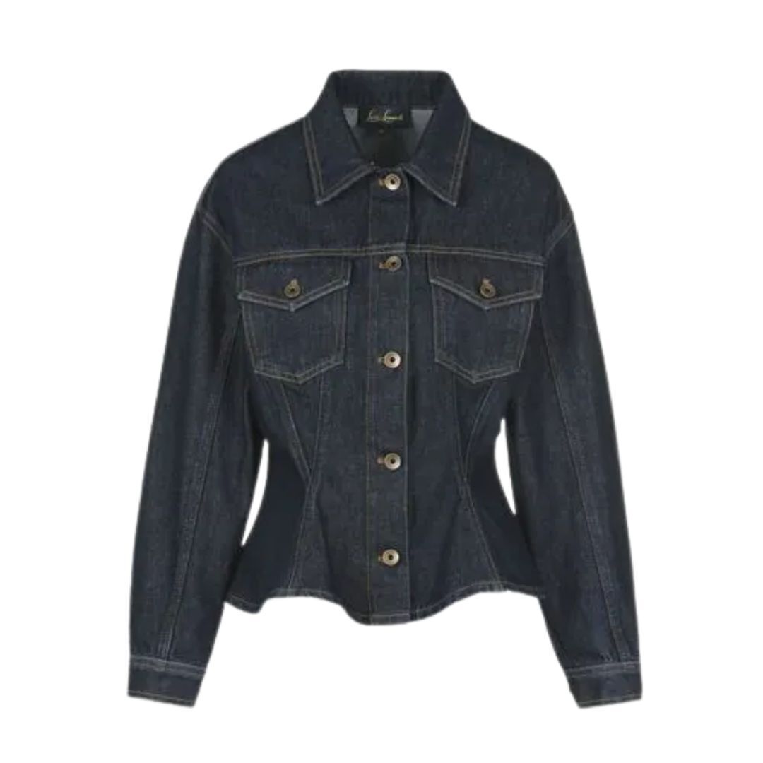 1LS1015-022 LUISA SPAGNOLI Saputo Denim Jacket Blue #542333.1214 (C-EU-E)