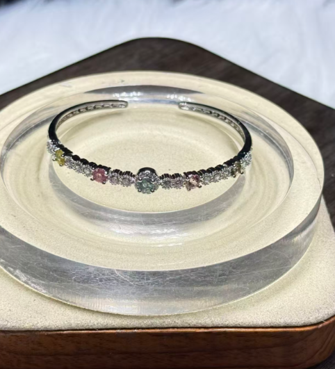 251016 - D106 彩碧璽半銀手鈪 - 公主款(11月中到貨）