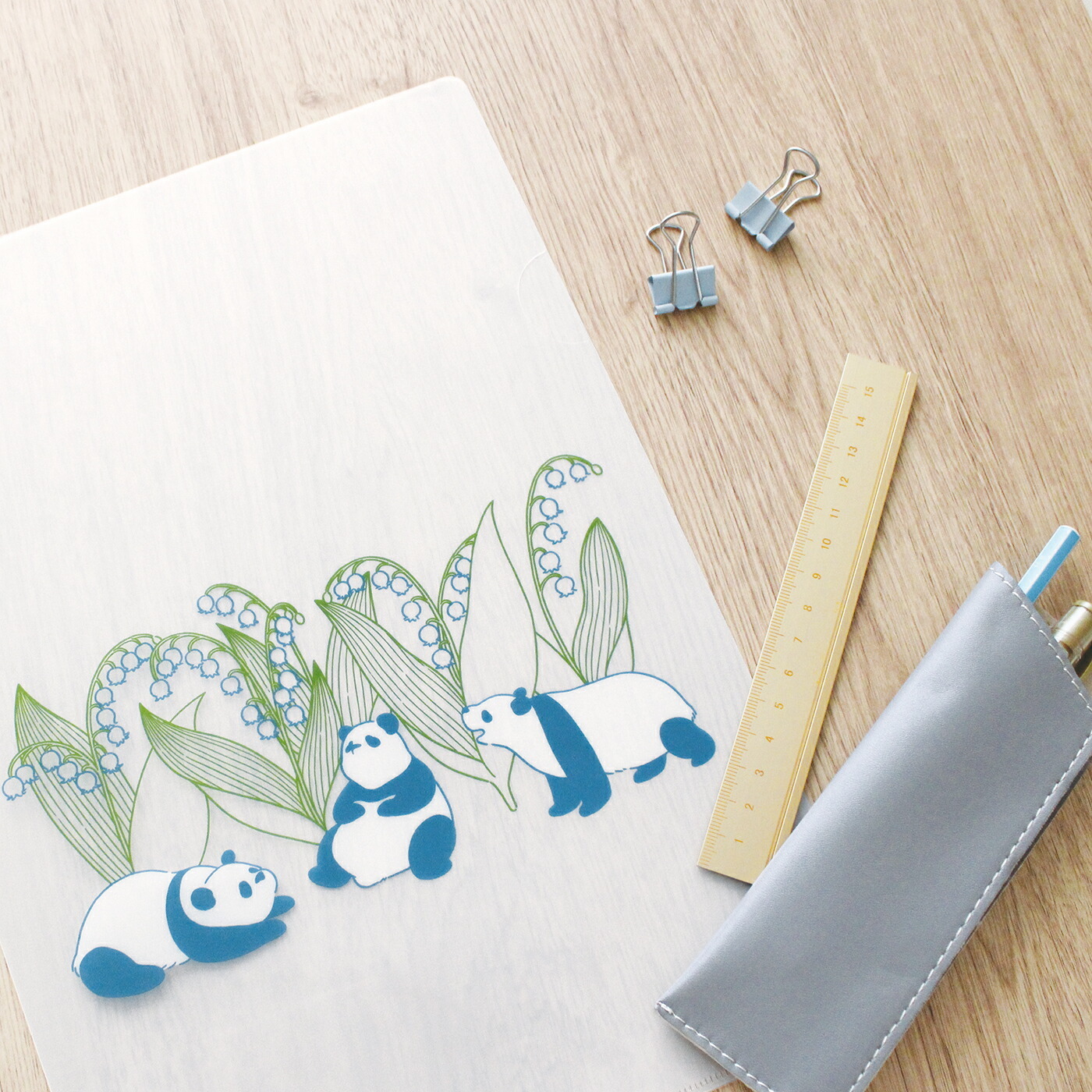 花田與動物 透明感 A4資料夾 L夾｜日本EL COMMUN