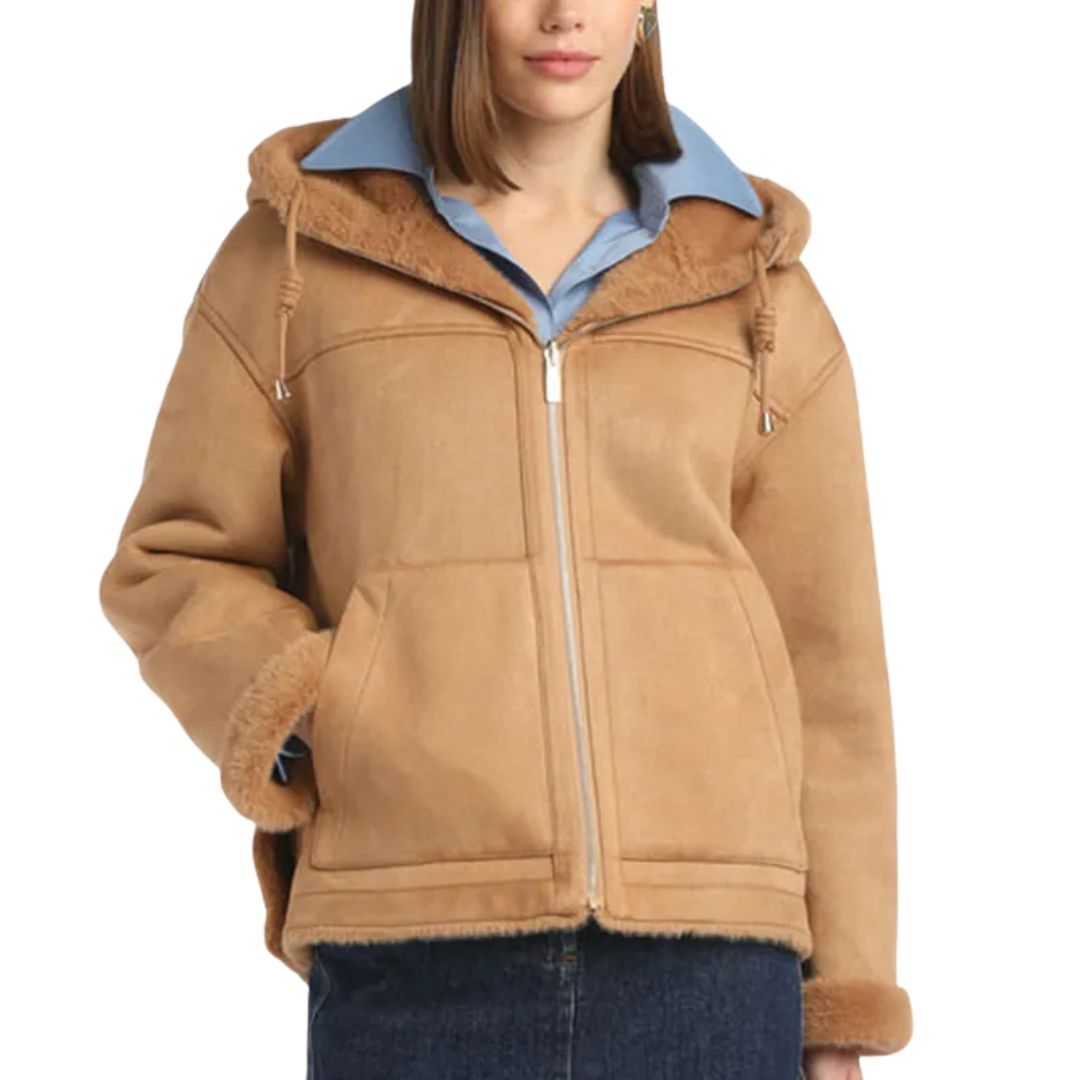 1LS1015-056 LUISA SPAGNOLI Shangai Reversible Jacket Camel #542238.2205 (C-EU-E)