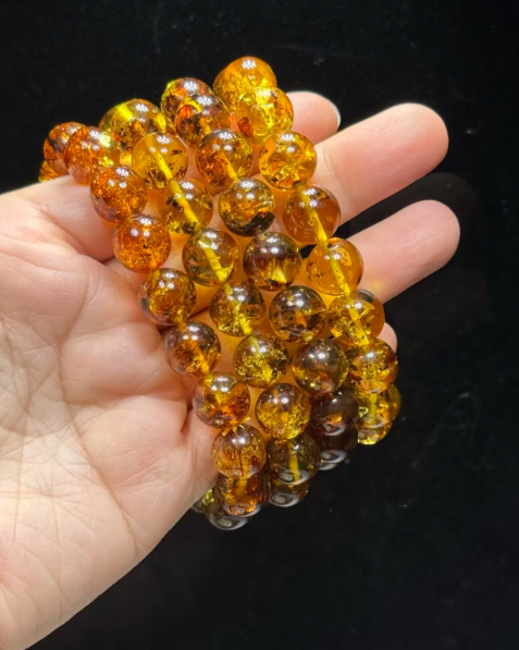 251016 - D124 10mm++頂級花珀手串（一物一證書）(11月中到貨）