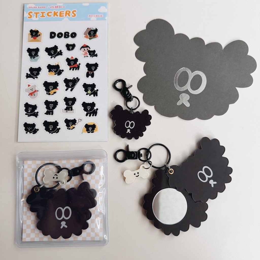 DOBE 壓克力轉轉隨身鏡 吊飾｜ 微醺斑比