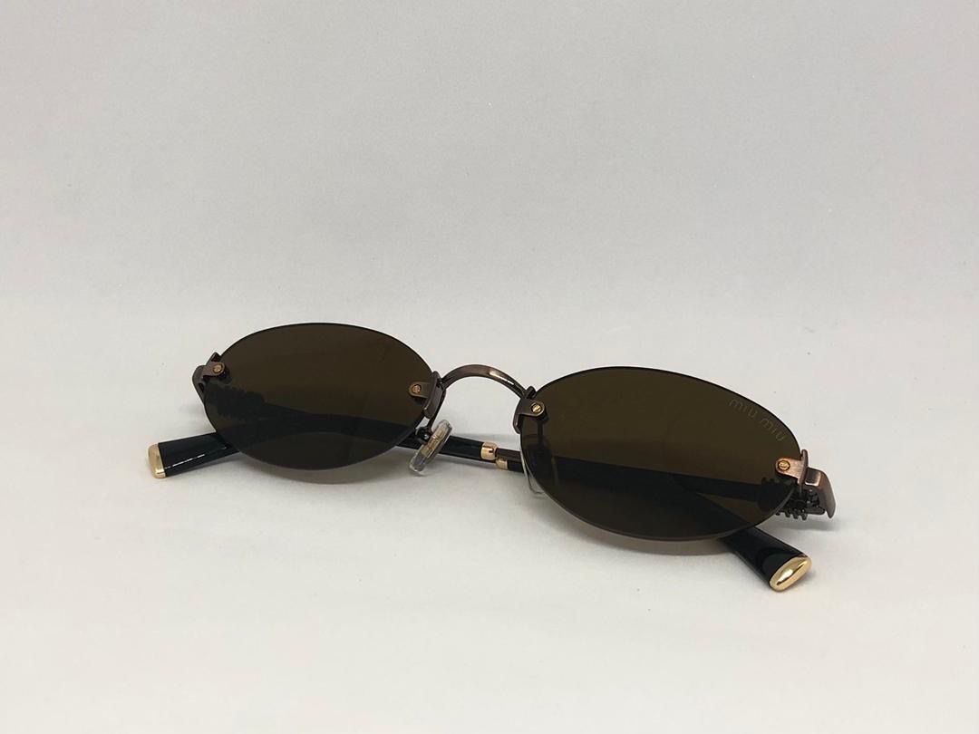 Miu Miu 54s Logo Brown